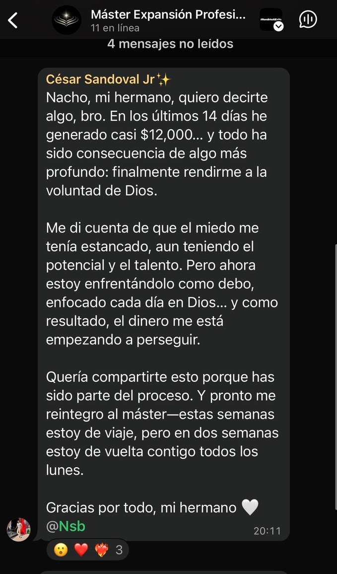Testimonio de alumno
